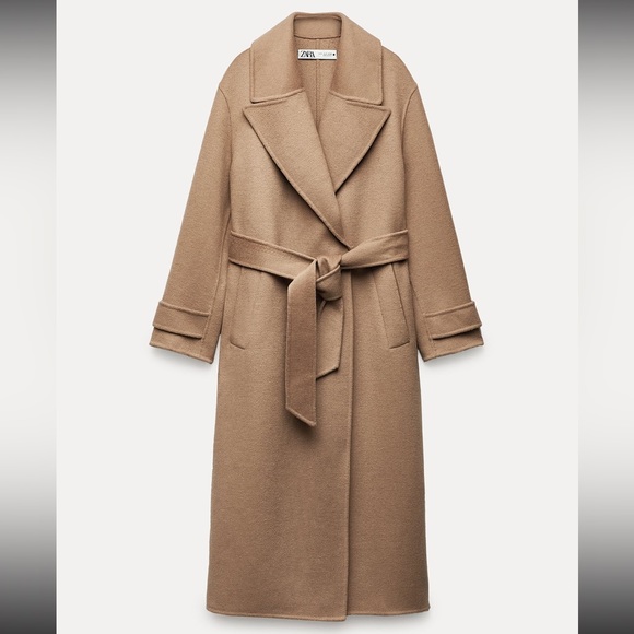 COPY - Zara woman Faux Fur Coat with belt - Picture 7 of 8